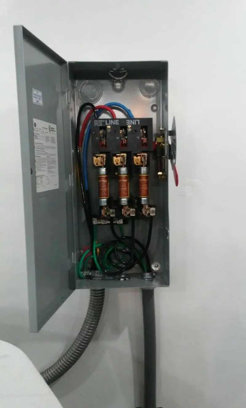 Three-phase disconnect switch installed for Electrical Wiring & Rewiring in Poolesville